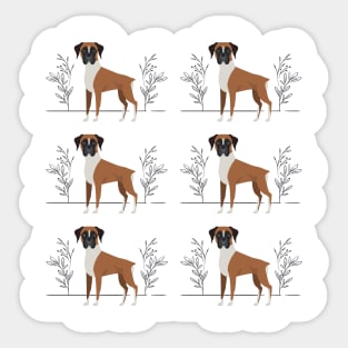 Boxer dog pattern Sticker